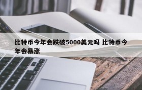 比特币今年会跌破5000美元吗 比特币今年会暴涨