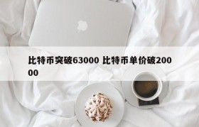 比特币突破63000 比特币单价破20000