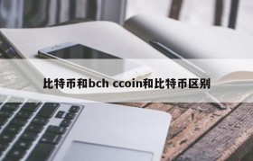 比特币和bch ccoin和比特币区别