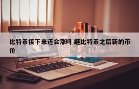 比特币接下来还会涨吗 继比特币之后新的币价